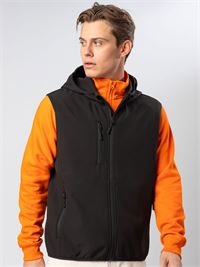 GILET CON CAPPUCCIO IN MATERIALE RICICLATO
